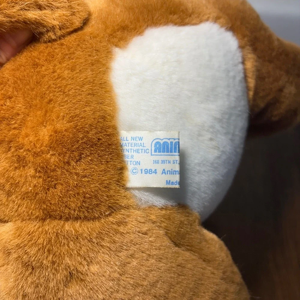Vintage 1984 Animal‎ Toy Imports Basset Hound Plush Sad Sam Dog Brown White 12in